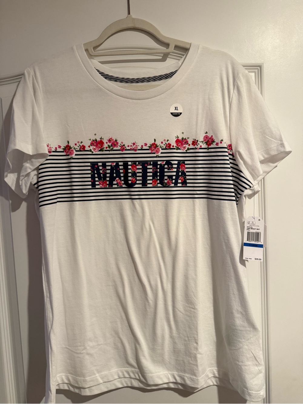 Nautical Floral Tee Shirt XL NWT